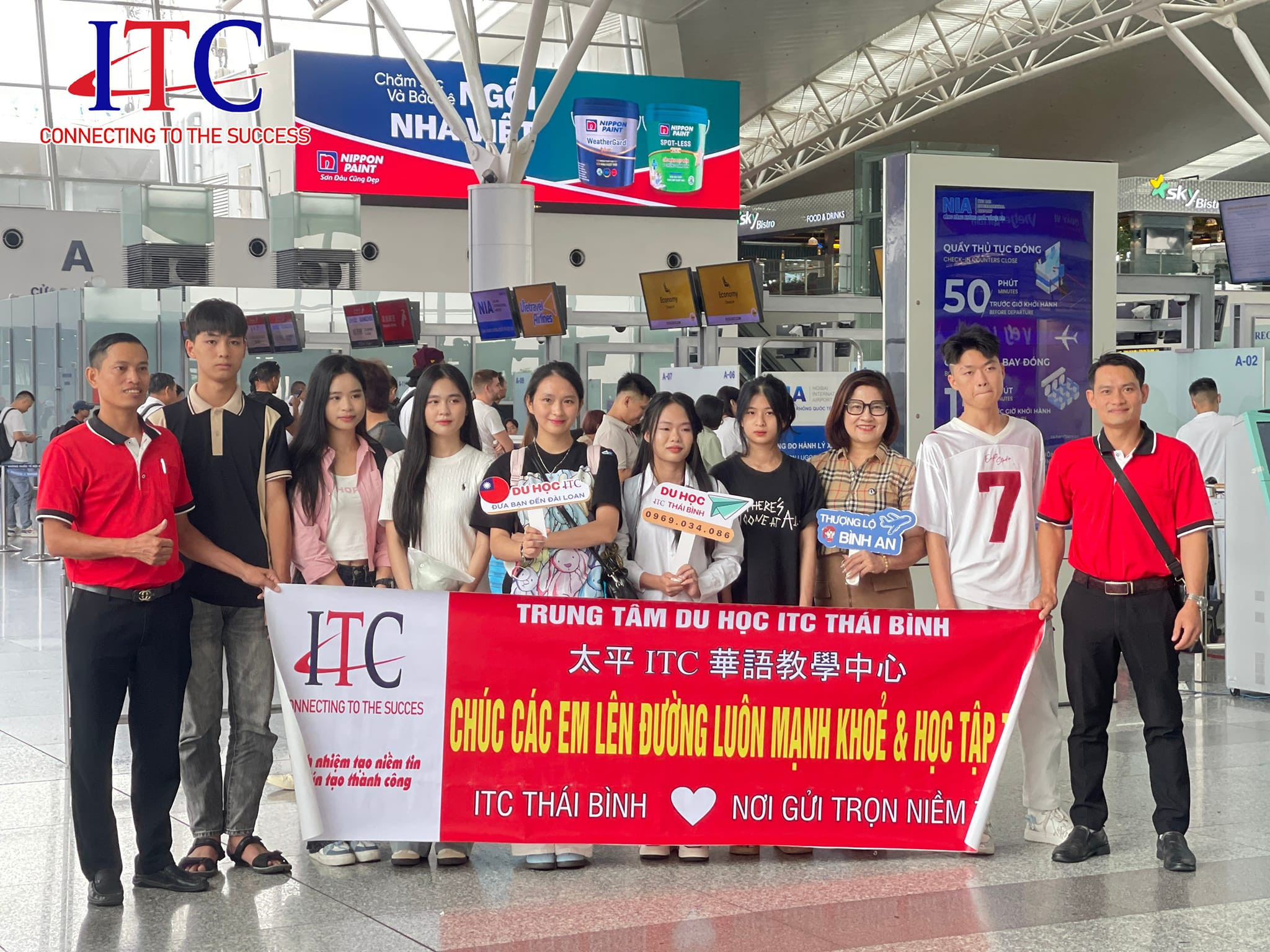 Itc tiễn du học sinh bay sang trường Cần Ích Đài Loan