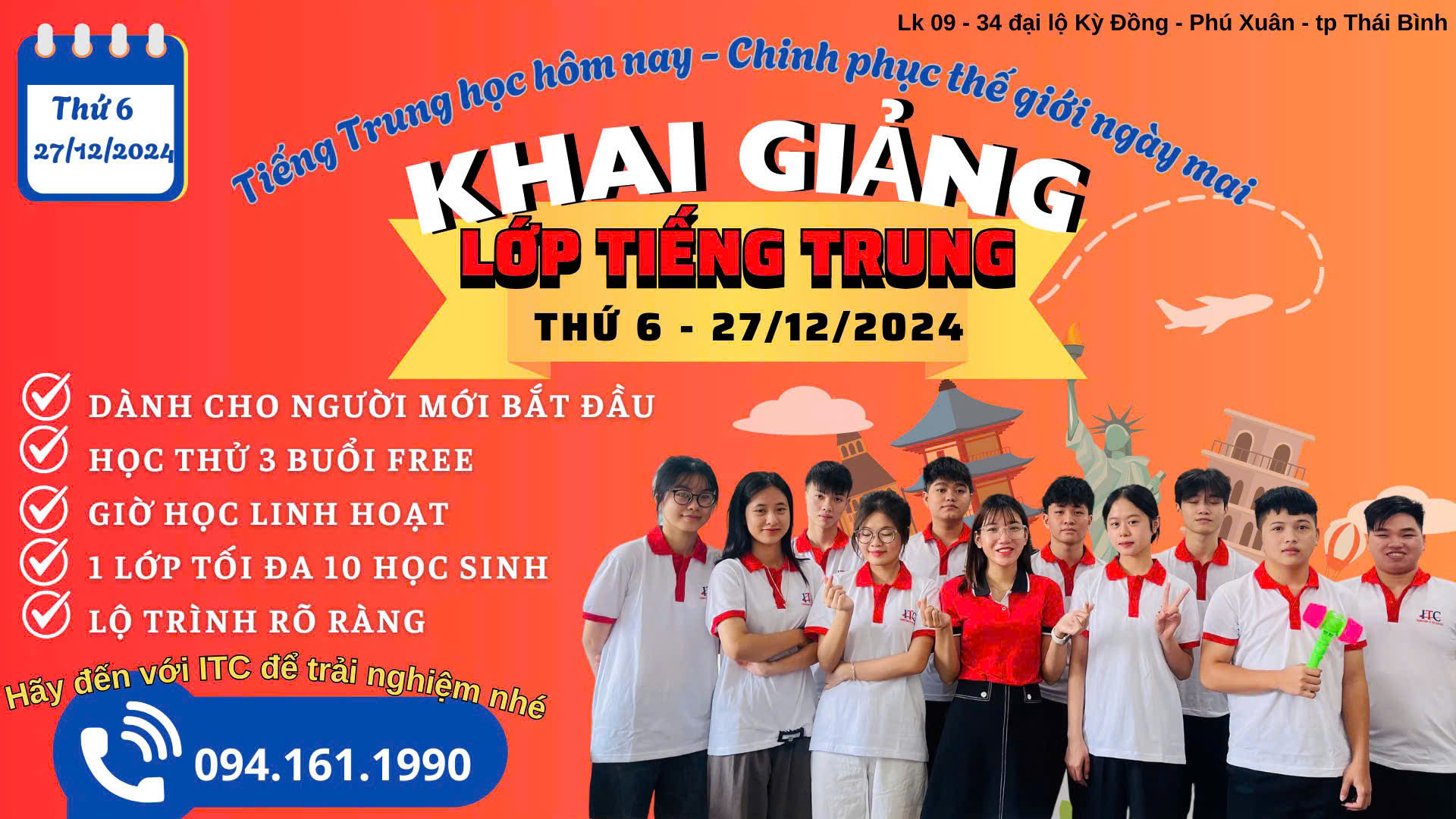 Khai giảng lớp tiếng Trung