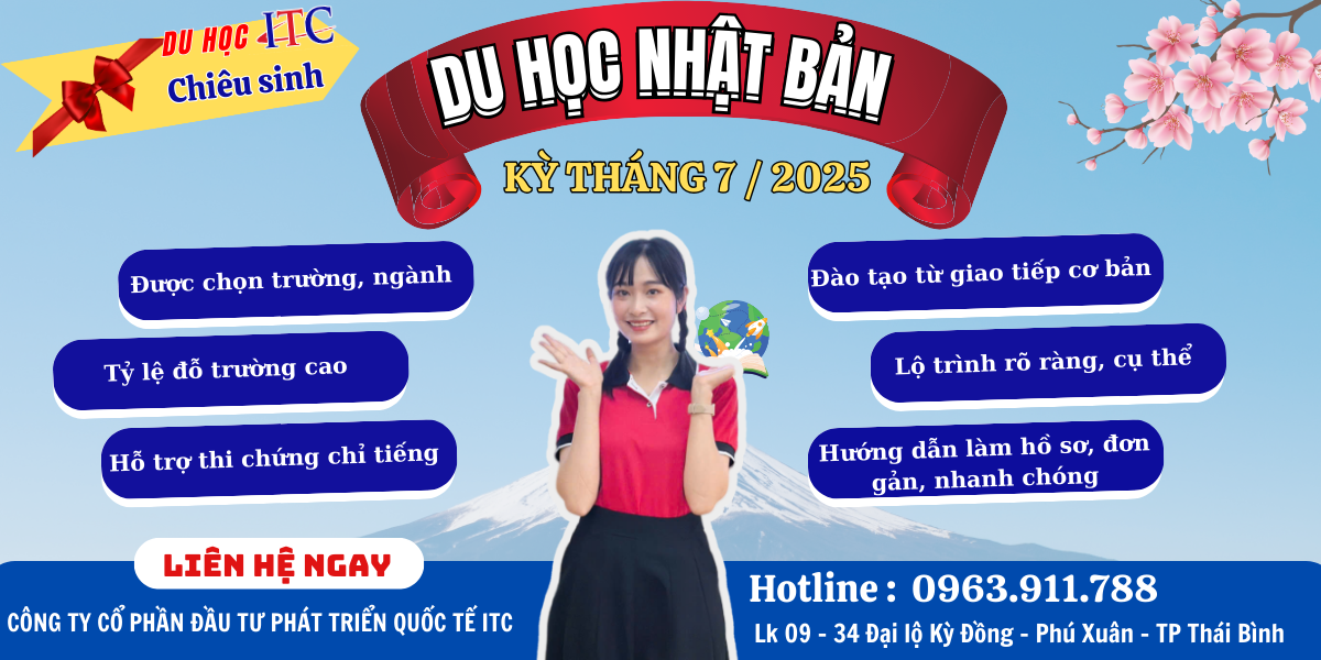 TUYỂN SINH DU HỌC NHẬT BẢN KỲ THÁNG 7/ 2025