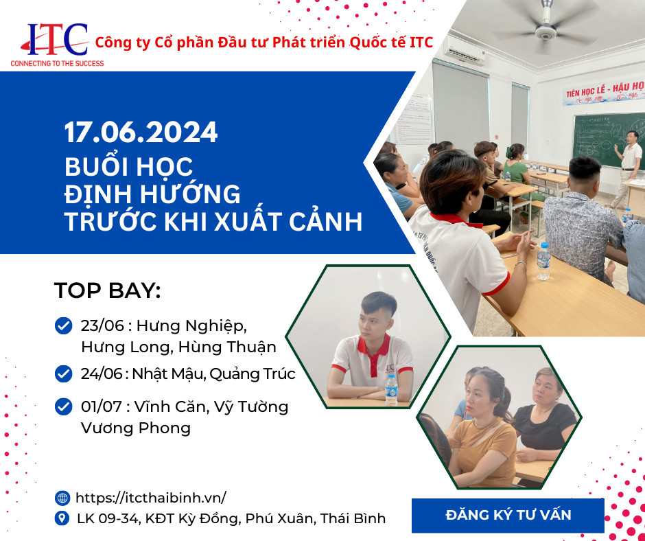 [Định hướng ] Buổi học định hướng trước khi xuất cảnh 17.06.24 của 8 nhà máy Đài Loan