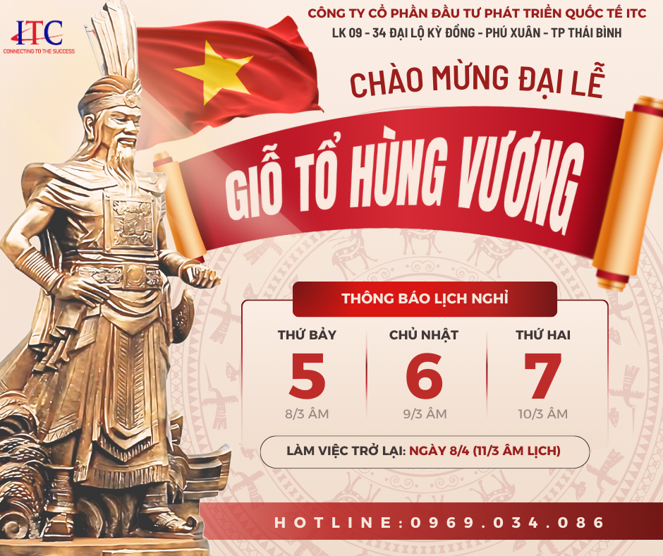 ✨📢 **THÔNG BÁO NGHỈ LỄ GIỖ TỔ HÙNG VƯƠNG 10/3**