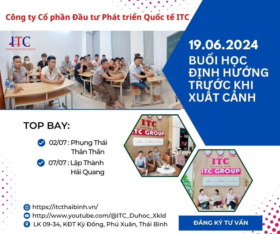 [Định hướng ] Buổi học định hướng trước khi xuất cảnh 19.06.24 của 3 nhà máy Đài Loan