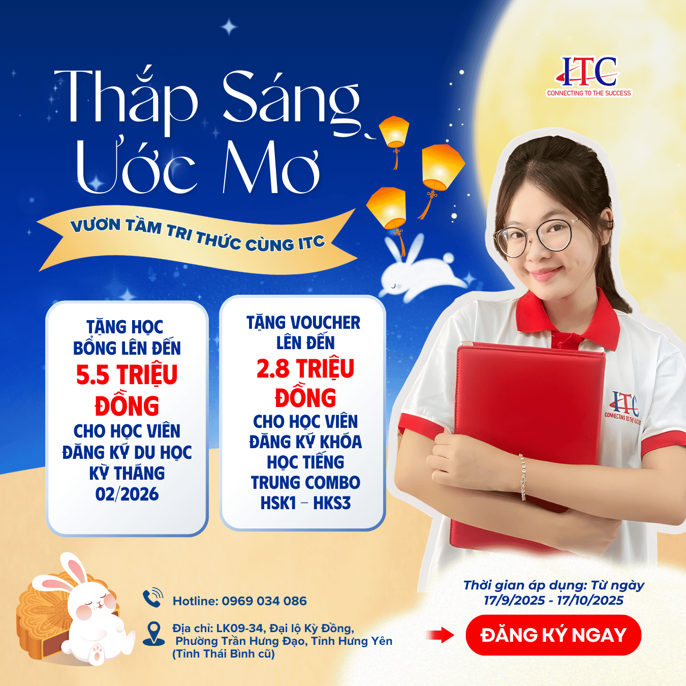 Cơ Hội Nhận Học Bổng Du Học Lên Đến 5.5 Triệu Đồng Cùng ITC!