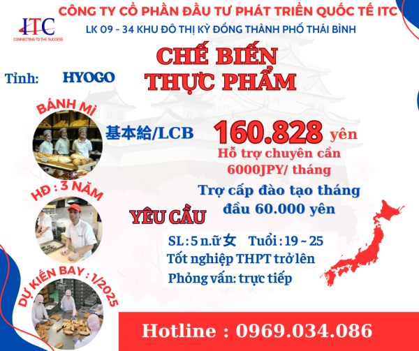 Đơn hàng chế biến thực phẩm - HYOGO- 5 Nữ