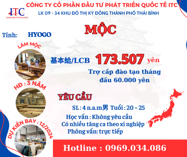 Đơn hàng Mộc  - HYOGO - 4 NAM