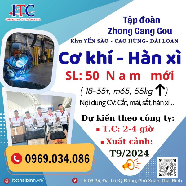 TẬP ĐOÀN ZHONG GANG GOU - YAN CHAO - CAO HÙNG CẦN GẤP SỐ LƯỢNG LỚN CÔNG NHÂN