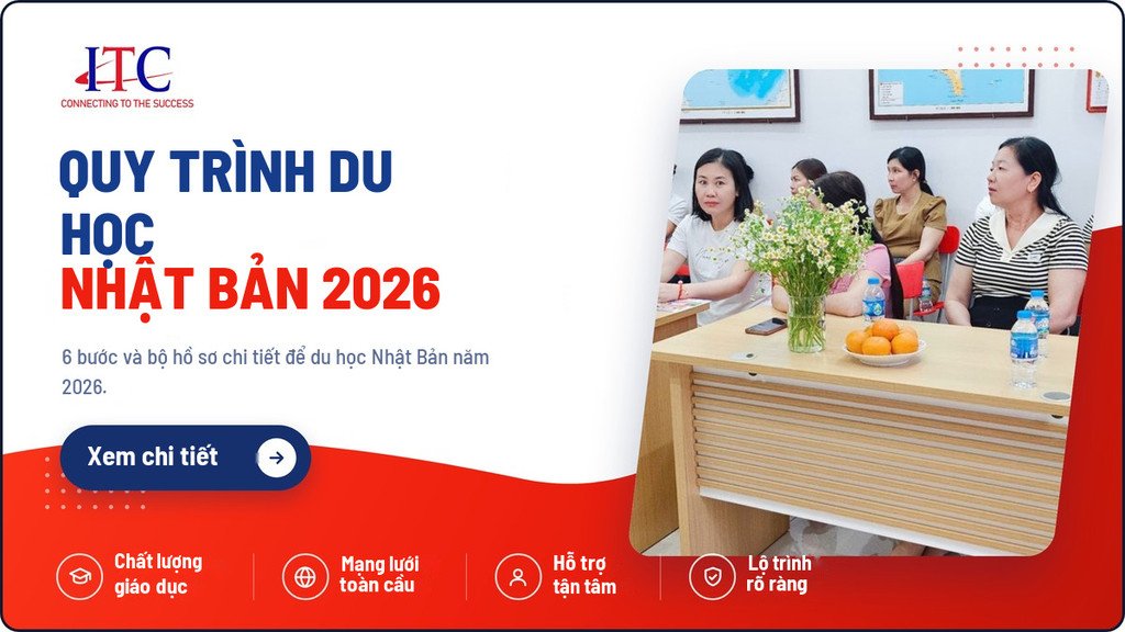 Quy Trình Du Học Nhật Bản 2026: 6 Bước & Hồ Sơ Chi Tiết