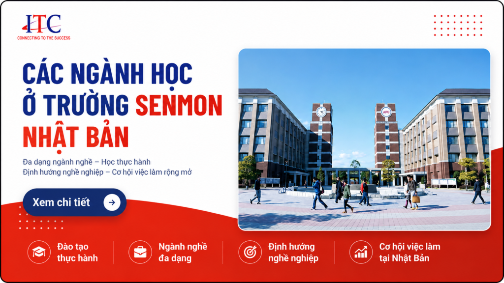 Các ngành học ở trường Senmon Nhật Bản: Nên chọn ngành nào?